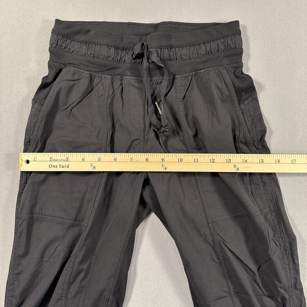 Lululemon Track Pants Womens 2 Black High Rise Lightweight Zip Hem Athletic Gym - Picture 7 of 9